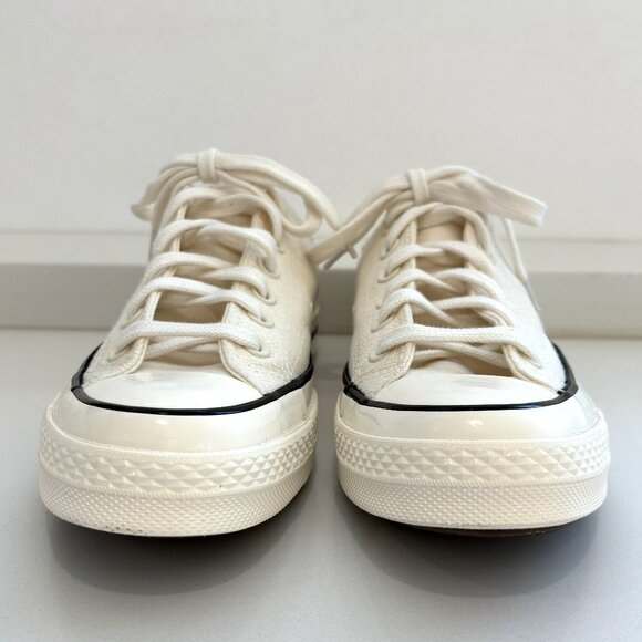Converse Chuck 70 Ox Chevron Embroidered Sneakers Lace Up Low Top Egret Size 8 - Picture 4 of 9